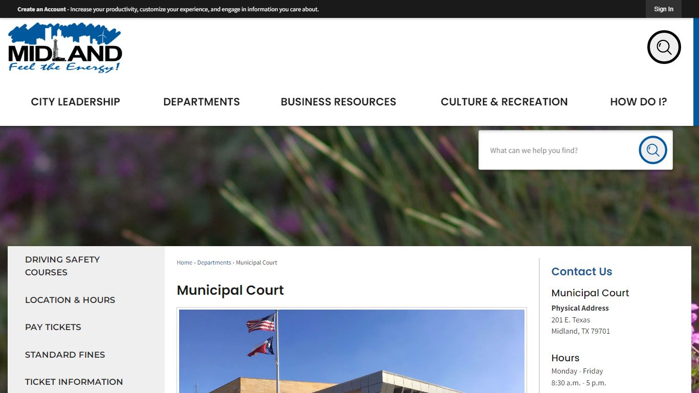 Municipal Court | Midland, TX - Official Website